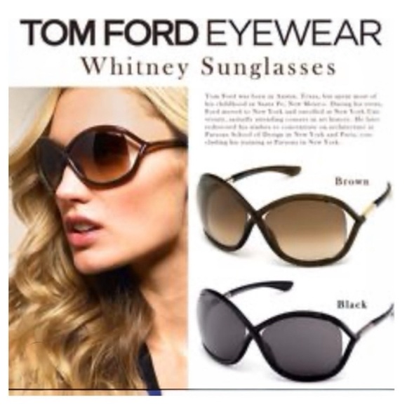 *SOLD* Tom Ford Whitney Sunglasses Red Brown Gold Tone Butterfly With Hard Case - Picture 4 of 14